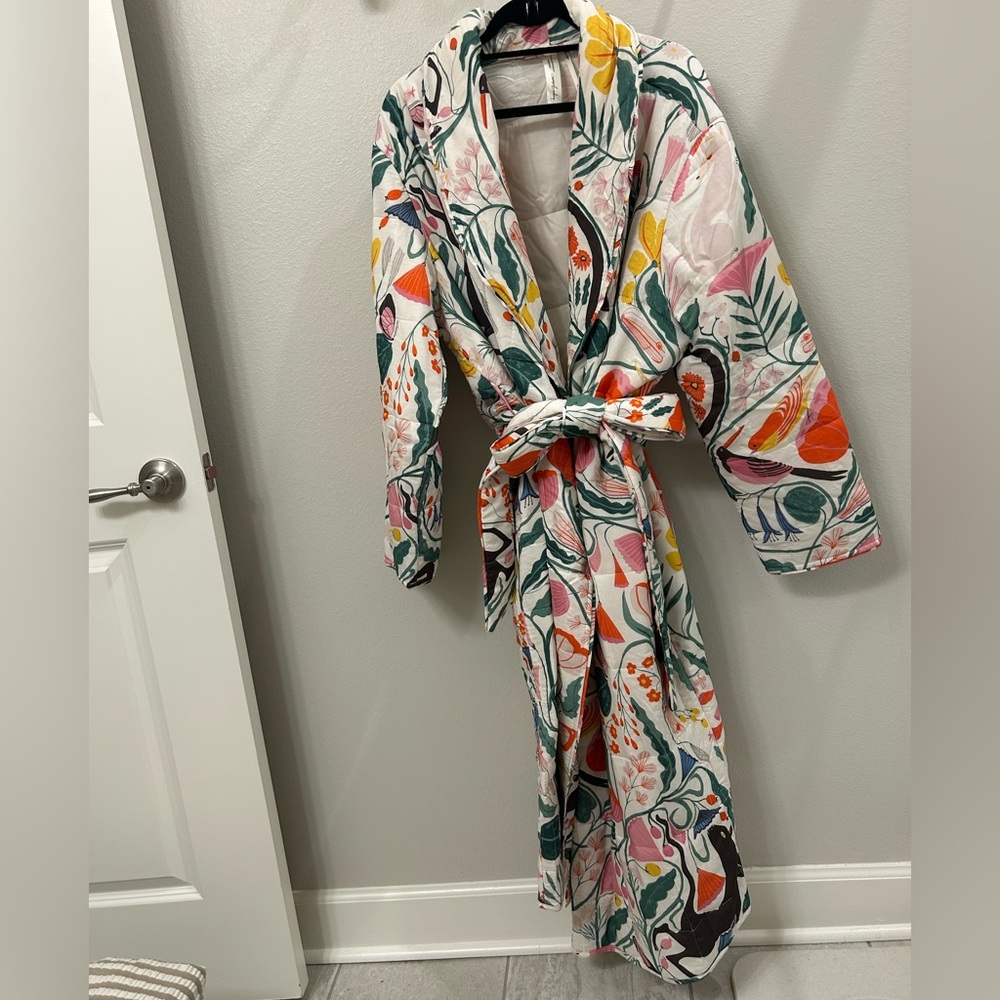 Anthropologie Vibrant Floral Robe